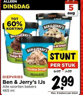Vomar Voordeelmarkt Ben & Jerry's IJs aanbieding