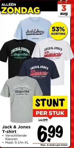 Vomar Voordeelmarkt Jack & Jones T-shirt aanbieding