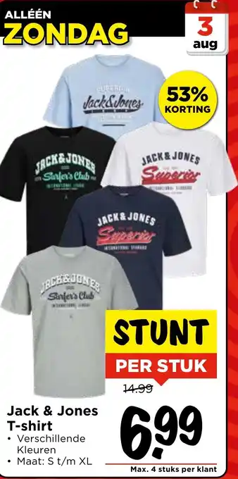 Vomar Voordeelmarkt Jack & Jones T-shirt aanbieding