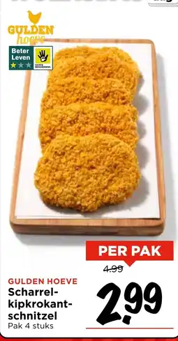 Vomar Voordeelmarkt GULDEN HOEVE Scharrel kipkrokant schnitzel aanbieding