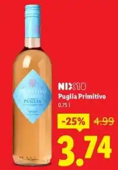 Lidl NIX18 Puglia Primitivo aanbieding