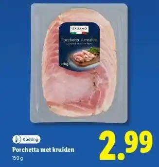Lidl Porchetta met kruiden aanbieding