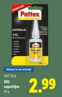 Lidl XXL superlijm aanbieding
