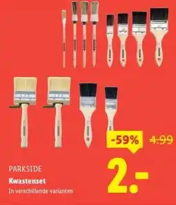 Lidl Kwastenset aanbieding