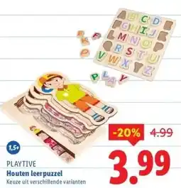 Lidl Houten leerpuzzel aanbieding
