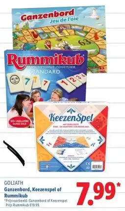 Lidl Ganzenbord, Keezenspel of Rummikub aanbieding