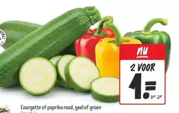 Jumbo Courgette of paprika rood, geel of groen aanbieding