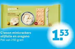 Hoogvliet G'woon minicrackers olijfolie en oregano aanbieding