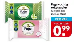 Hoogvliet Page vochtig toiletpapier aanbieding