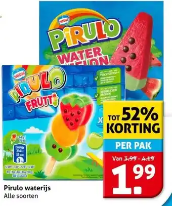 Hoogvliet Pirulo waterijs aanbieding