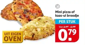 Hoogvliet Mini pizza of kaas-ui broodje aanbieding