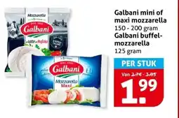 Hoogvliet Galbani mini of maxi mozzarella of Galbani buffel- mozzarella aanbieding