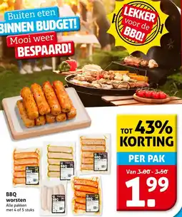 Hoogvliet BBQ worsten aanbieding