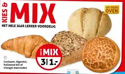 Hoogvliet Croissant, tijgerbol, Italiaanse bol of triangel meerzaden aanbieding
