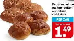 Hoogvliet Reuze muesli- of rozijnenbollen aanbieding