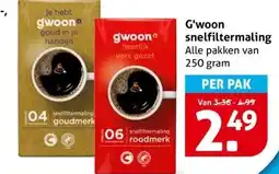 Hoogvliet G'woon snelfiltermaling aanbieding
