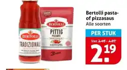 Hoogvliet Bertolli pasta- of pizzasaus aanbieding