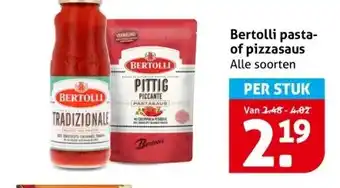Hoogvliet Bertolli pasta- of pizzasaus aanbieding