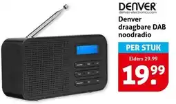 Hoogvliet Denver draagbare DAB noodradio aanbieding