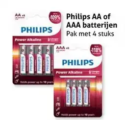 Hoogvliet Philips AA of AAA batterijen aanbieding