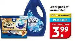 Hoogvliet Lenor pods of wasmiddel aanbieding
