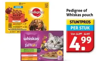 Hoogvliet Pedigree of Whiskas pouch aanbieding