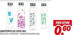 Dekamarkt WATERFLES 500 ML aanbieding