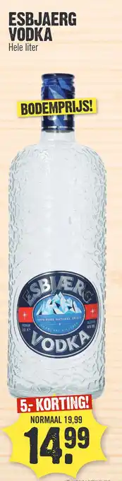 Super Dirck 3 ESBJAERG VODKA aanbieding