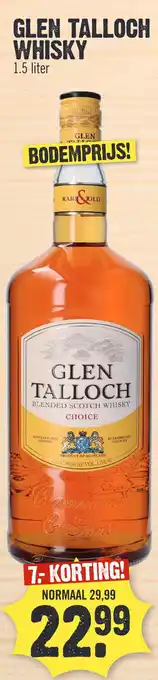 Super Dirck 3 GLEN TALLOCH WHISKY aanbieding