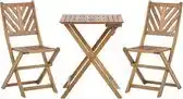 Praxis Beliani Bistroset Terni Lichte Houtkleur 58x58x88 Cm aanbieding
