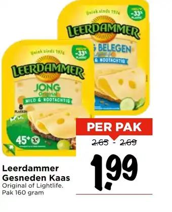 Vomar Voordeelmarkt Leerdammer Gesneden Kaas aanbieding