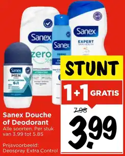 Vomar Voordeelmarkt Sanex Douche of Deodorant aanbieding