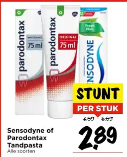 Vomar Voordeelmarkt Sensodyne of Parodontax Tandpasta aanbieding