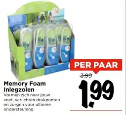 Vomar Voordeelmarkt Memory Foam Inlegzolen aanbieding