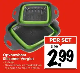 Vomar Voordeelmarkt Opvouwbaar Siliconen Vergiet aanbieding