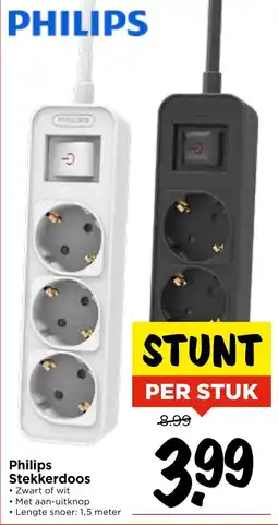 Vomar Voordeelmarkt Philips Stekkerdoos aanbieding