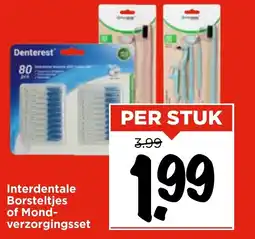 Vomar Voordeelmarkt Interdentale Borsteltjes of Mond verzorgingsset aanbieding