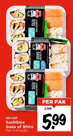 Vomar Voordeelmarkt Sushibox Suzu of Shiro aanbieding