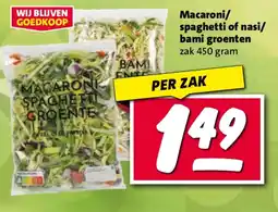 Nettorama Macaroni/ spaghetti of nasi/ bami groenten aanbieding