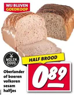 Nettorama Oberlander of boeren volkoren sesam halfjes aanbieding