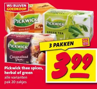 Nettorama Pickwick thee spices, herbal of green aanbieding