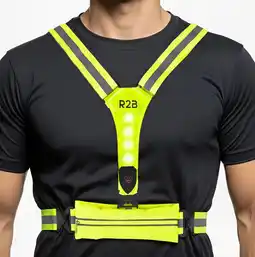 ANWB R2B Hardloopvest met Opbergvak oplaadbaar Geel aanbieding