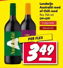 Nettorama Landwijn Australië rood of Chili rood aanbieding