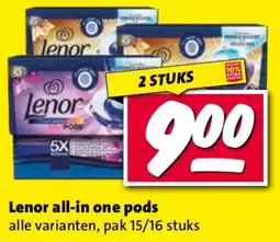 Nettorama Lenor all-in one pods aanbieding
