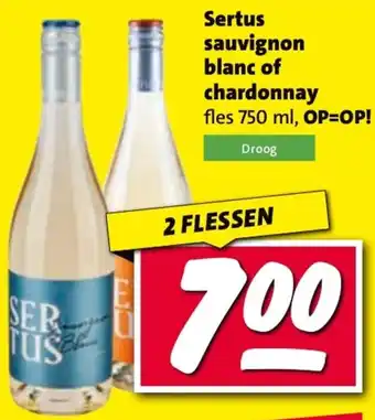 Nettorama Sertus sauvignon blanc of chardonnay aanbieding