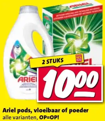 Nettorama Ariel pods, vloeibaar of poeder aanbieding