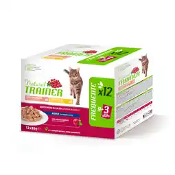 Zooplus Natural Trainer Adult Natvoer voor Katten - 12 x 85 g mixverpakking: Kip & Zalm aanbieding
