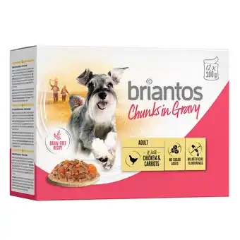 Zooplus 48x100g Kip & Wortel Briantos Chunks in Gravy honden natvoer aanbieding