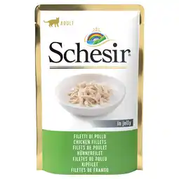 Zooplus 6x85g Kipfilet in Gelei Schesir Kattenvoer Maaltijdzakjes aanbieding