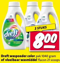 Nettorama Dreft waspoeder color of vloeibaar wasmiddel aanbieding